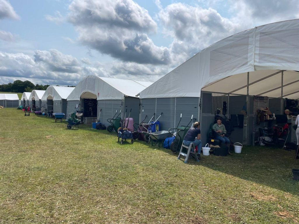 Temporary event infrastructure planning for equestrian stable areas